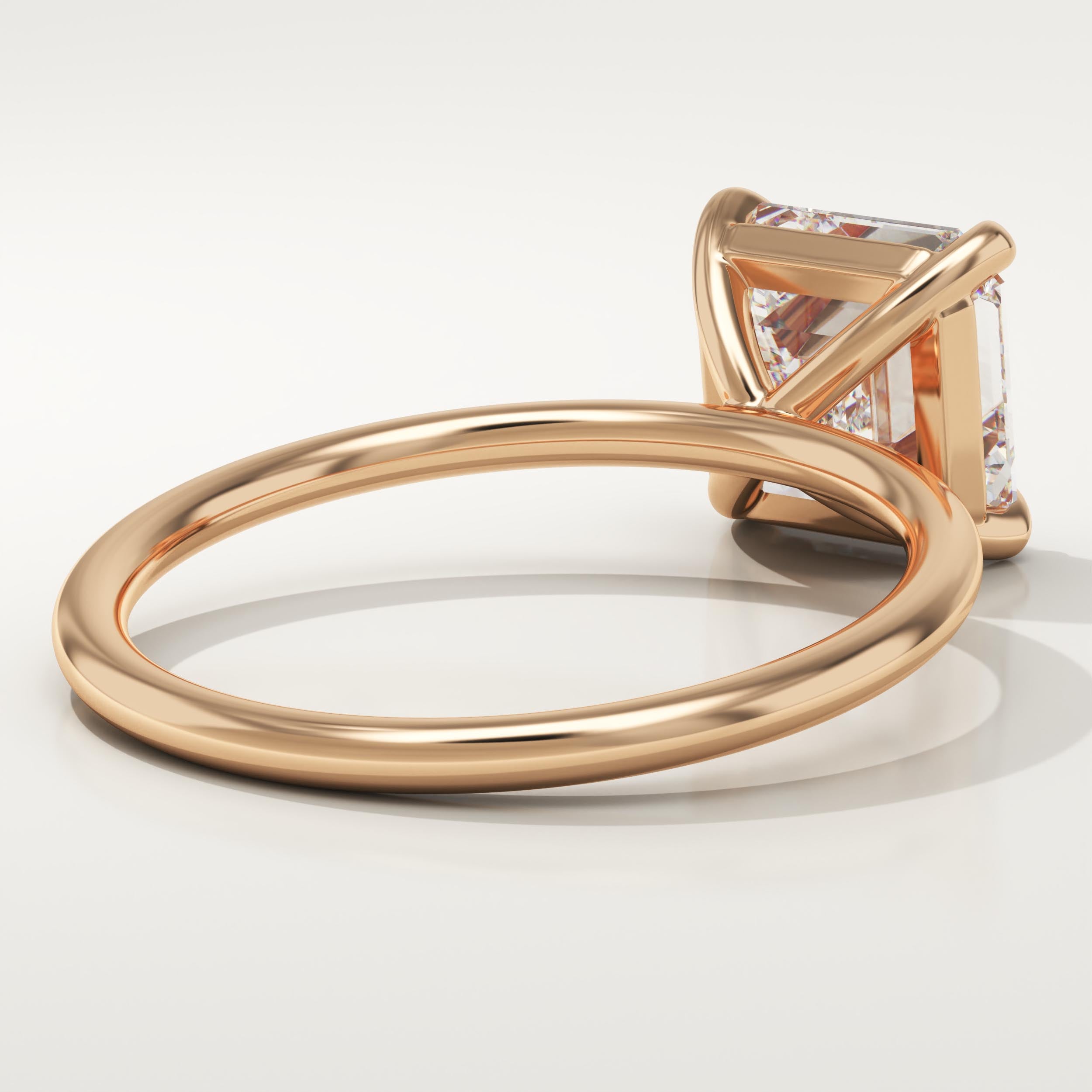 2.0 CT Asscher Cut Solitaire Lab-Grown Diamond Engagement Ring