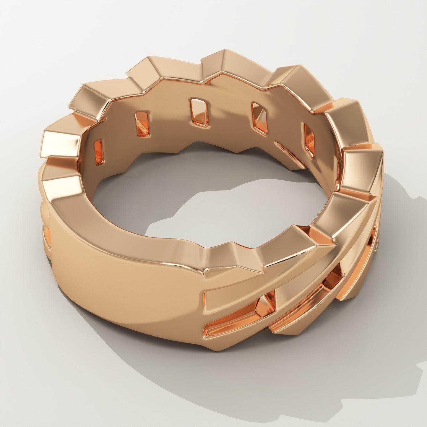 Blade Style Wedding Band For Men
