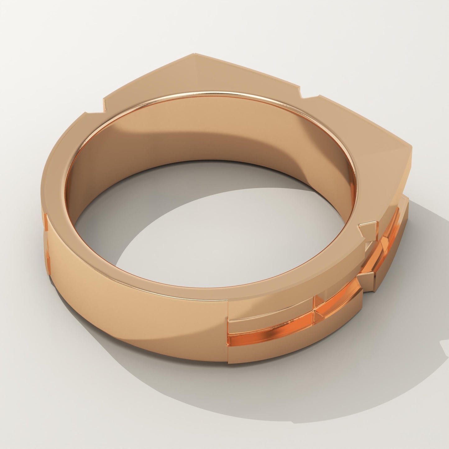 Geometric Wedding Band For Men