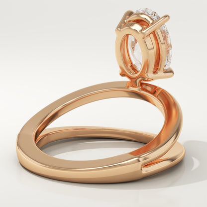 Oval Cut Solitaire Lab-Grown Diamond Engagement Ring