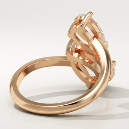 2.75 TCW Pear Cut Toi Et Moi Lab-Grown Diamond Engagement Ring
