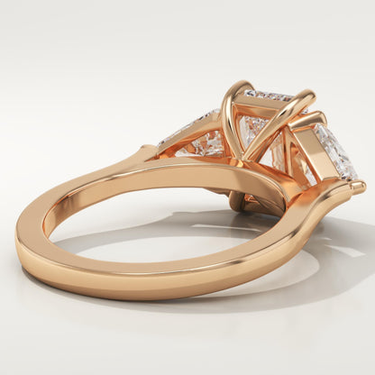 Radiant Cut Three Stone Lab-Grown Diamond Engagement Ring