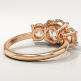 2.0 CT Round Cut Three Stone Lab-Grown Diamond Engagement Ring