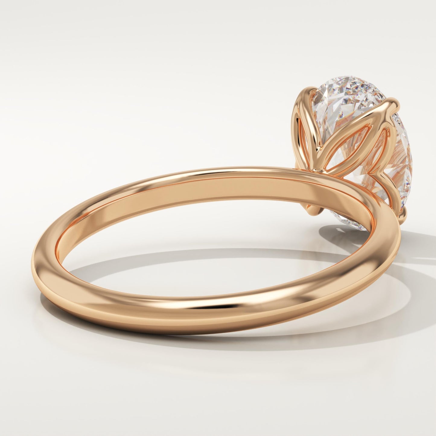 Oval Cut Solitaire Lab-Grown Diamond Engagement Ring