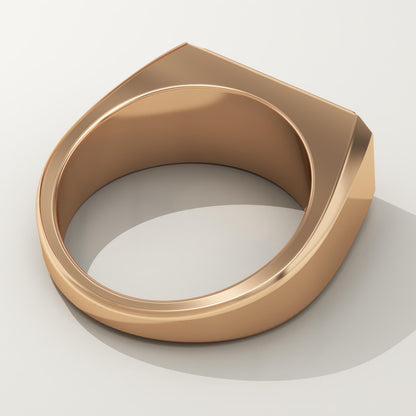 0.06 CT Round Lab-Grown Diamond Signet Wedding Band For Men