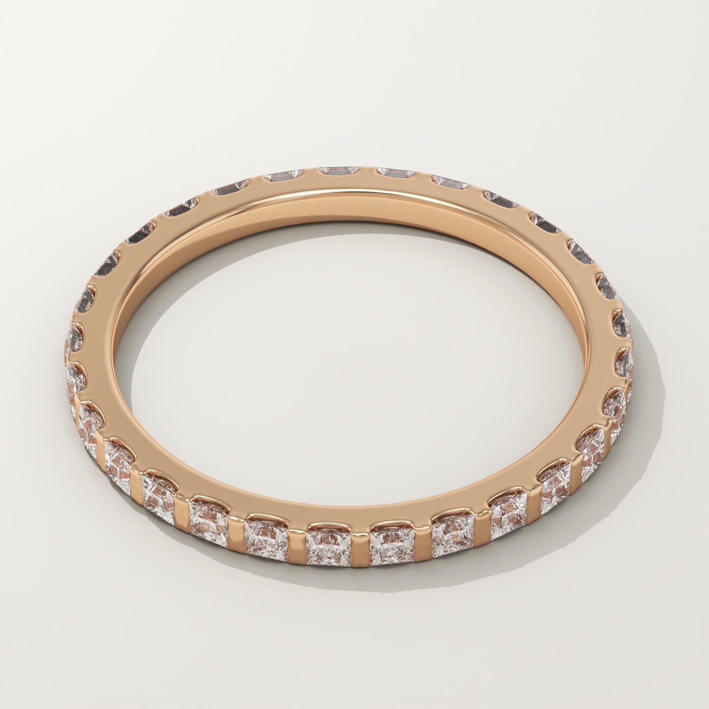 0.54 TCW Princess Lab-Grown Diamond Full Eternity Wedding Band