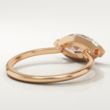 2.0 CT East West Marquise Cut Solitaire Lab-Grown Diamond Engagement Ring