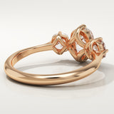 2.0 CT Elongated Cushion Cut Three Stone Lab-Grown Diamond Engagement Ring