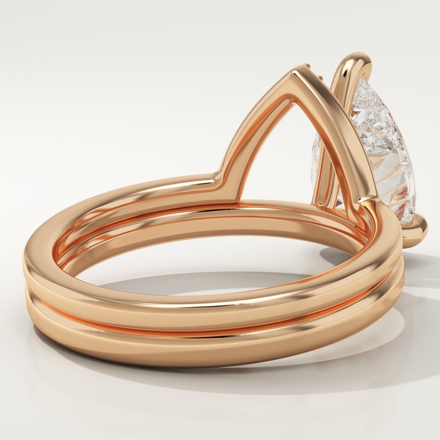 Pear Cut Solitaire Lab-Grown Diamond Bridal Set