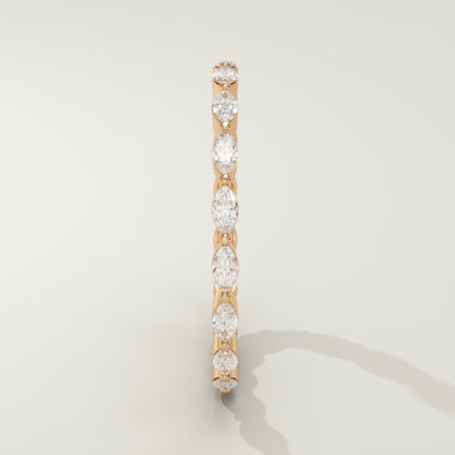 0.5 TCW Marquise Moissanite Full Eternity Wedding Band (US Size 6 Ready To Ship)