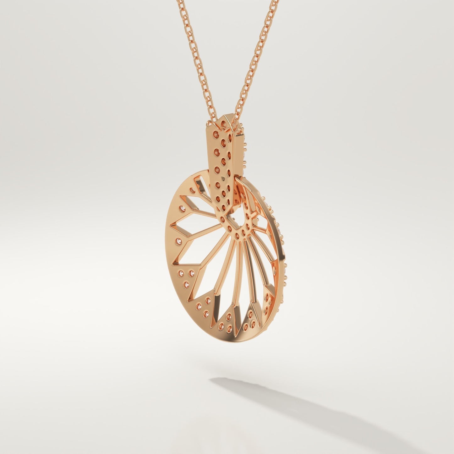 0.312 TCW Round Lab-Grown Diamond Charm Necklace