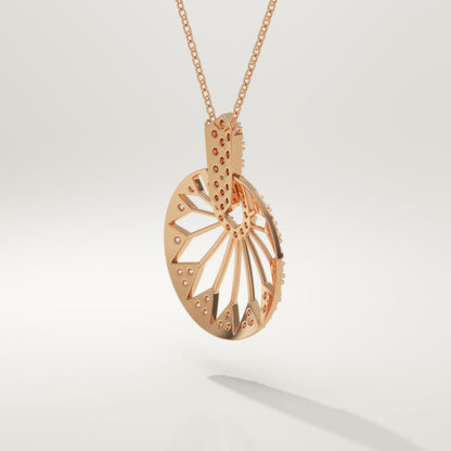 0.312 TCW Round Lab-Grown Diamond Charm Necklace