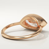 1.0 CT East West Marquise Cut Bezel Lab-Grown Diamond Engagement Ring