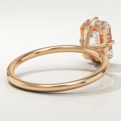 Emerald Cut Solitaire Lab-Grown Diamond Engagement Ring