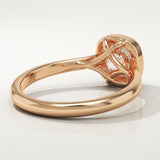 1.5 CT Cushion Cut Bezel Lab-Grown Diamond Engagement Ring