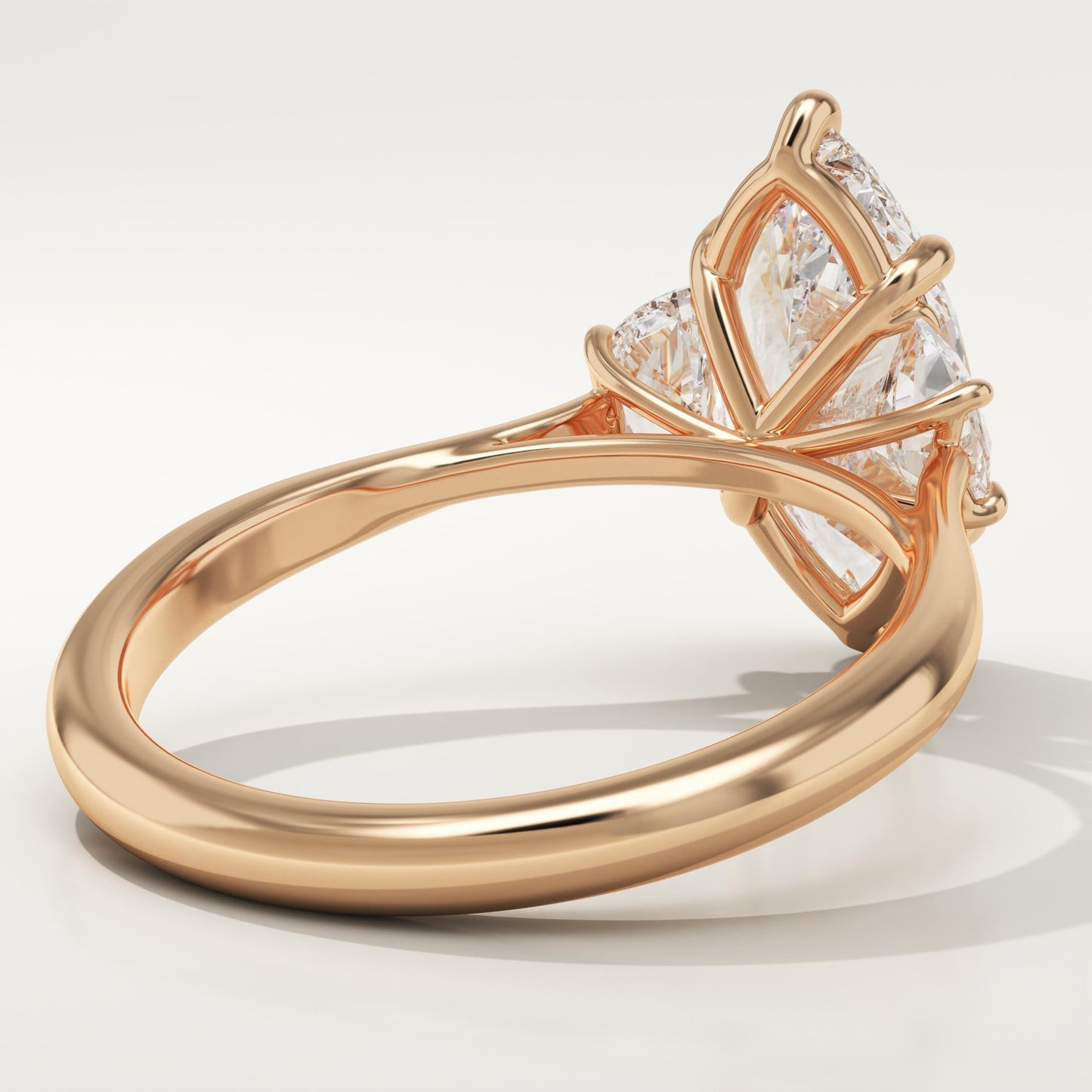 Marquise Cut Three Stone Lab-Grown Diamond Engagement Ring