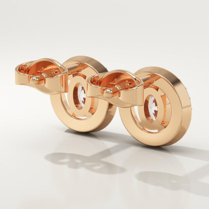 1.62 TCW Oval & Round Lab-Grown Diamond Stud Earrings