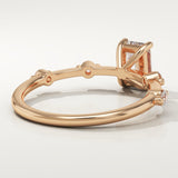 2.0 CT Radiant Cut Dainty Pave Lab-Grown Diamond Engagement Ring