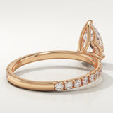 1.5 CT Pear Cut Pave Lab-Grown Diamond Engagement Ring