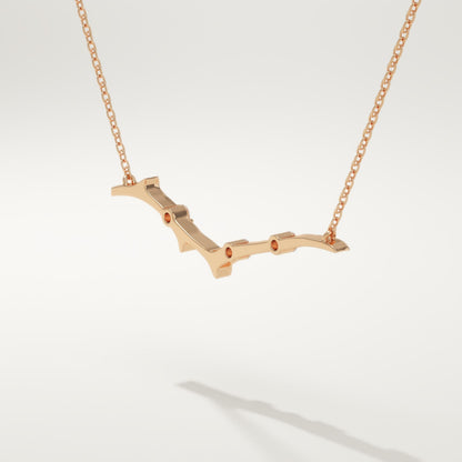 0.07 TCW Round Lab-Grown Diamond Nature Inspired Necklace