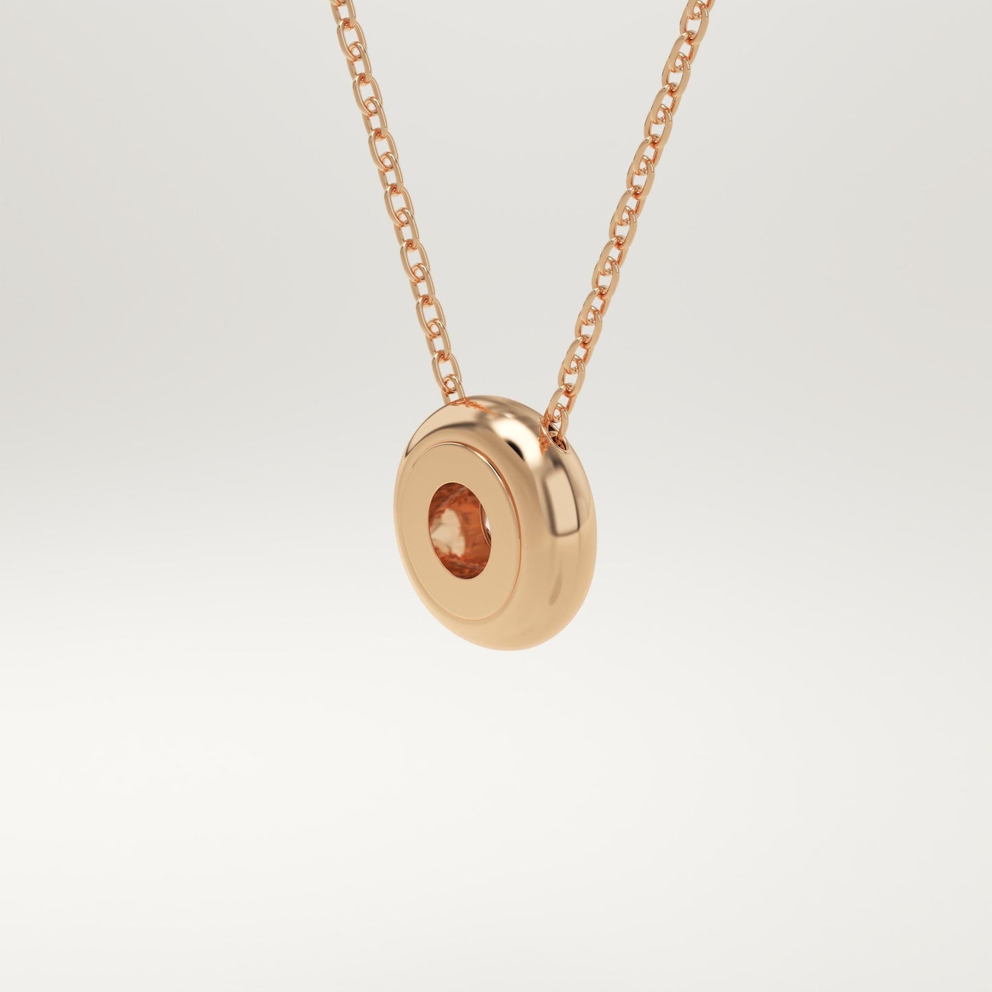 0.28 CT Round Lab-Grown Diamond Solitaire Bezel Necklace