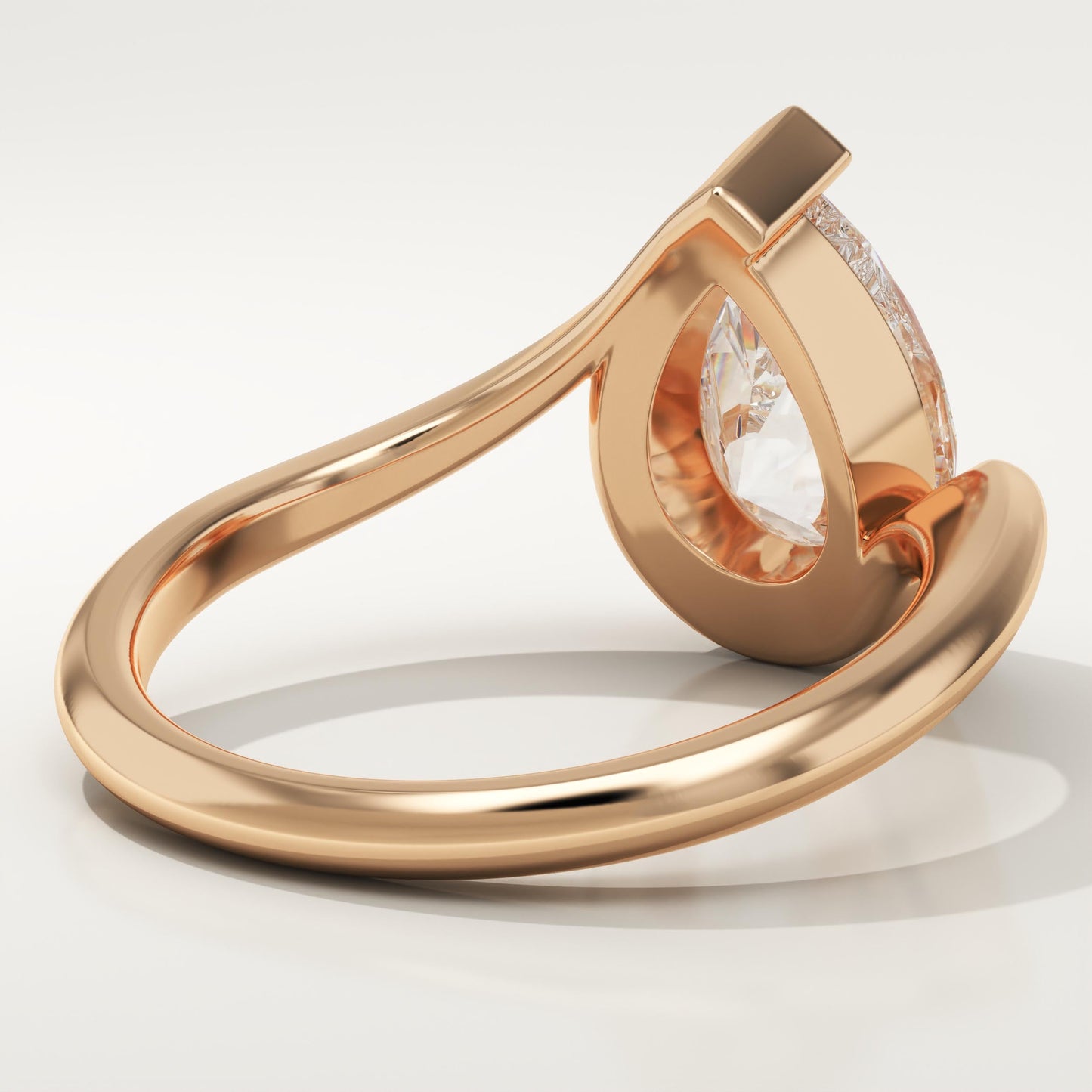 Pear Cut Solitaire Lab-Grown Diamond Engagement Ring