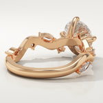 1.5 CT Round Cut Twig Pave Lab-Grown Diamond Engagement Ring