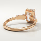 2.0 CT Emerald Cut Three Stone Lab-Grown Diamond Engagement Ring