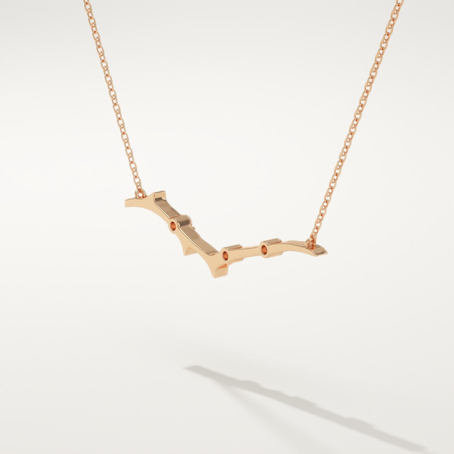 0.7 TCW Round Lab-Grown Diamond Charm Necklace
