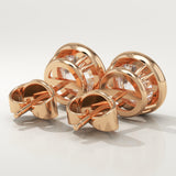 1 TCW Round Bezel Lab-Grown Diamond Stud Earrings