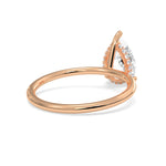 2.0 CT Pear Cut Hidden Halo Lab-Grown Diamond Engagement Ring