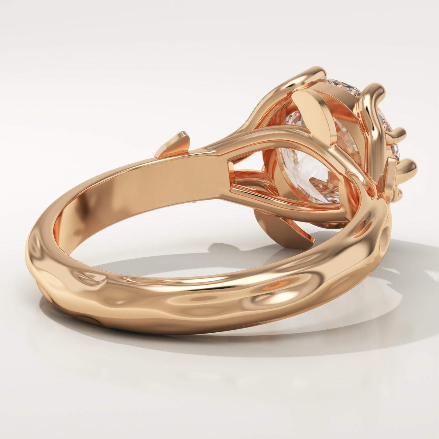 Round Cut Nature Inspired Lab-Grown Diamond Engagement Ring