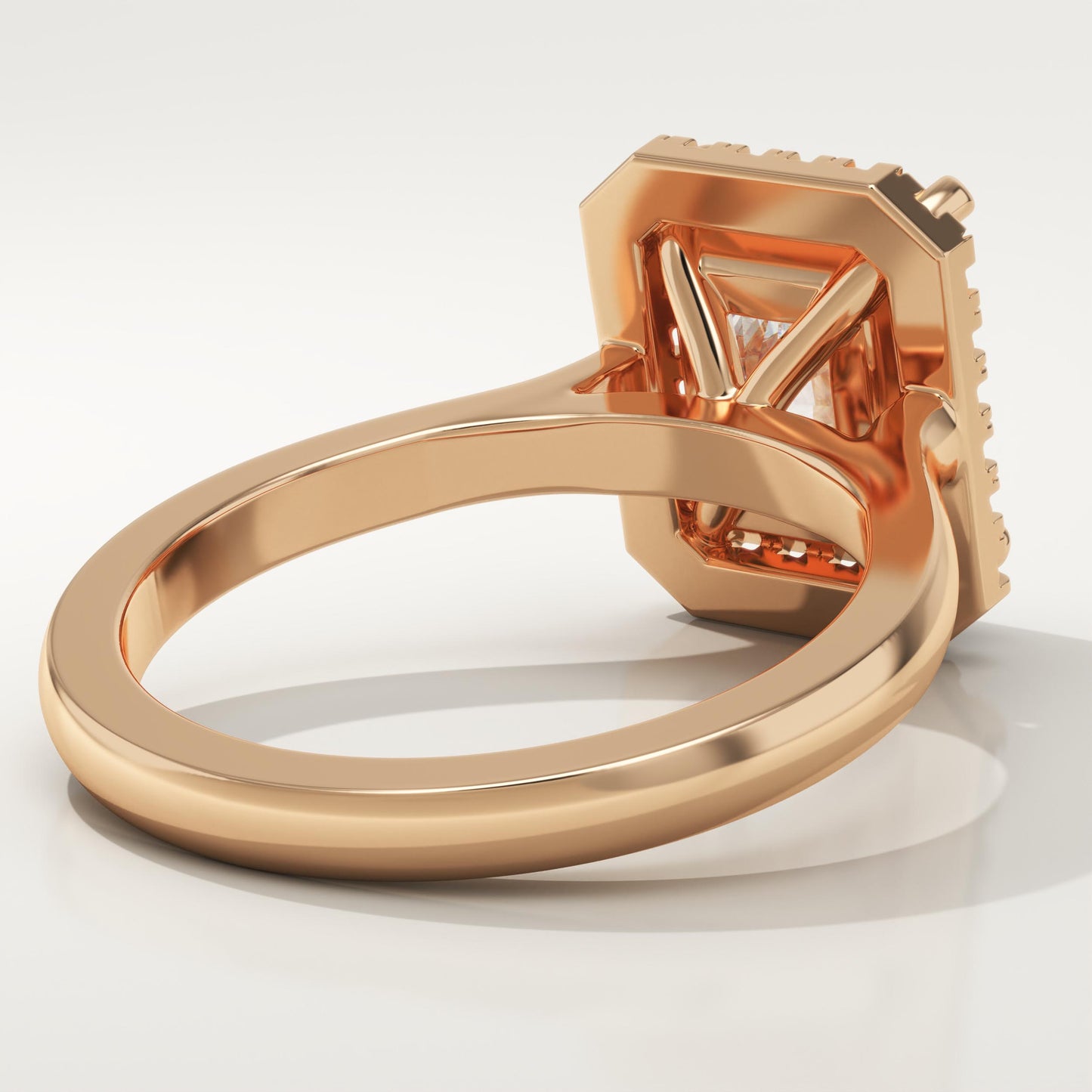 Radiant Cut Halo Lab-Grown Diamond Engagement Ring