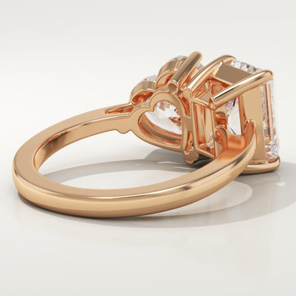4.75 TCW Radiant & Heart Cut Toi Et Moi Lab-Grown Diamond Engagement Ring