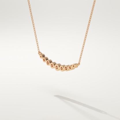 0.413 TCW Round Lab-Grown Diamond Curved Necklace