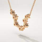 0.2 TCW Round Lab-Grown Diamond Leo Constellation Necklace