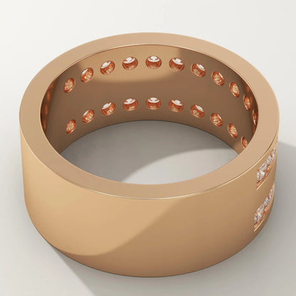 1.12 TCW Round Lab-Grown Diamond Channel Setting Wedding Band For Men