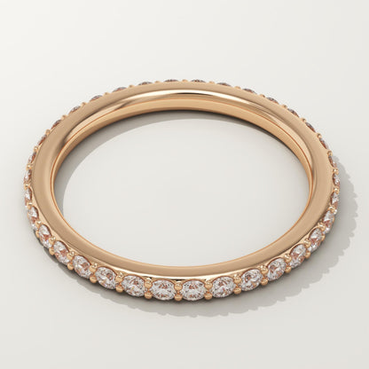 0.74 TCW Round Lab-Grown Diamond Full Eternity Wedding Band