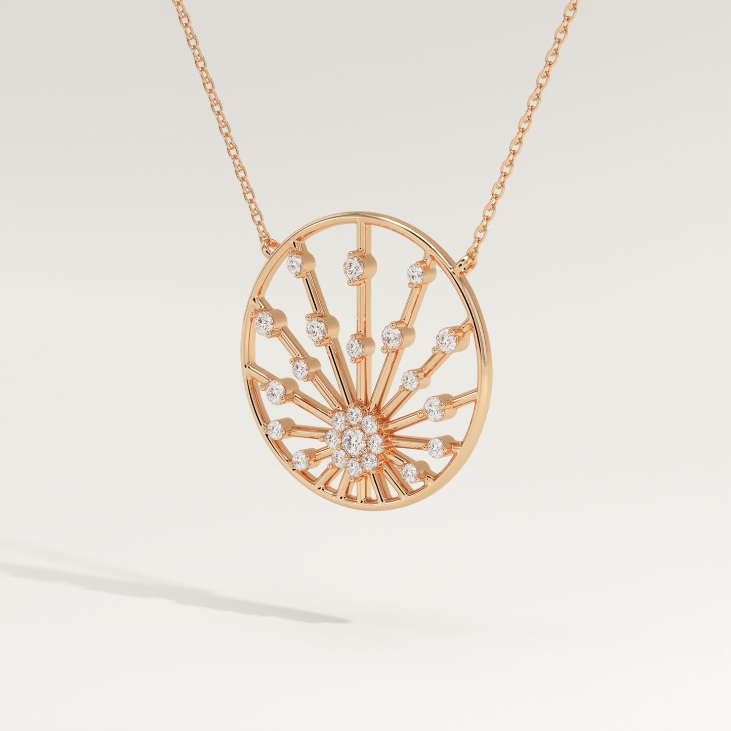 0.28 TCW Round Lab-Grown Diamond Charm Necklace