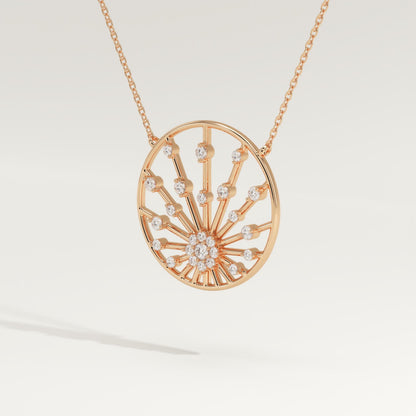 0.28 TCW Round Lab-Grown Diamond Charm Necklace