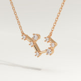 0.111 TCW Round Lab-Grown Diamond Saggitarius Constellation Necklace