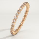 0.7 TCW Round Cut Lab-Grown Diamond Full Eternity Bezel Wedding Band