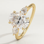 2.0 CT Oval Cut Three Stone Lab-Grown Diamond Engagement Ring