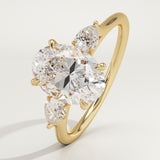 2.0 CT Oval Cut Three Stone Lab-Grown Diamond Engagement Ring