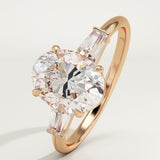 2.0 CT Oval Cut Three Stone Lab-Grown Diamond Engagement Ring