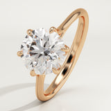 2.0 CT Round Cut Solitaire Lab-Grown Diamond Engagement Ring