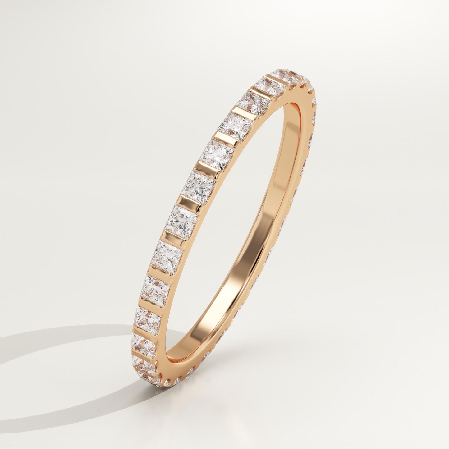 0.54 TCW Princess Lab-Grown Diamond Full Eternity Wedding Band
