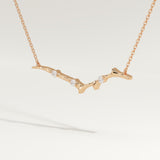 0.07 TCW Round Lab-Grown Diamond Nature Inspired Necklace