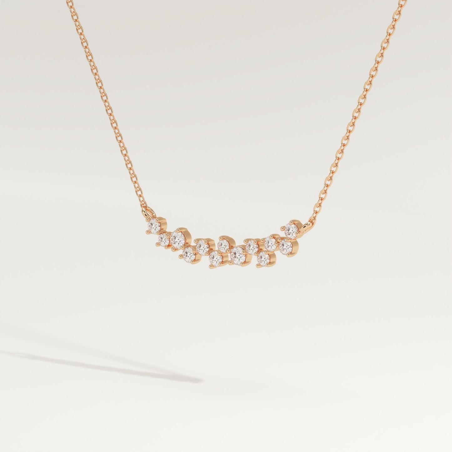 0.241 TCW Round Lab-Grown Diamond Charm Necklace