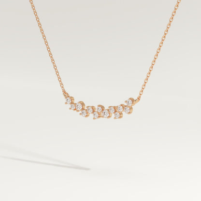 0.241 TCW Round Lab-Grown Diamond Charm Necklace